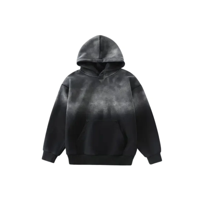Acid Wash Gradient Fleece Hoodie